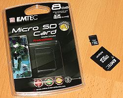 Carte micro-SD avec son adaptateur SD