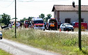 Accident sur D115 entre Saint Etienne de Tulmont et Négrepelisse  7 personnes impliquées