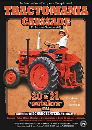 Affiche rassemblement vieux tracteurs Caussade 2012