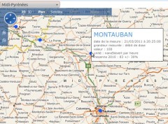 Carte sation mesure radio-activité dans le Tarn-Et-Garonne
