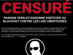 Capture ecran censure SOPA