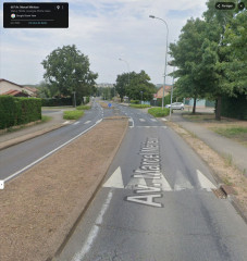 Cedez le passage, casse vitesse, reduction largeur chaussée, pas de piste cyclable