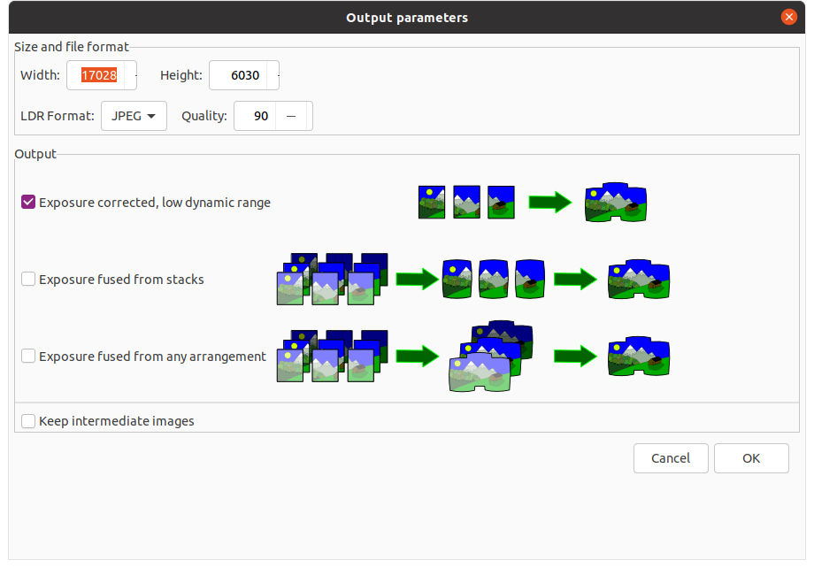 Parameter output
