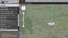 Vol EasyJet Londre-Toulouse sur flightradar24.com