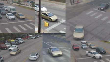 Tesla Cybercab Spot Austin Monatge de plusieurs images