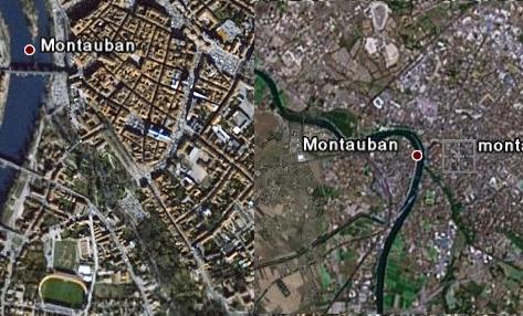 Google Earth et le Tarn-Et-Garonne comparaison avant après au niveau définition